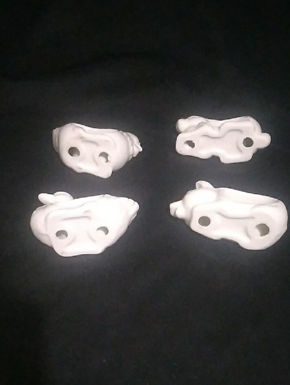 Vintage 1984 Farm Animal White Ceramic Napkin Rings - Set of 4 (S1) - Picture 5 of 7